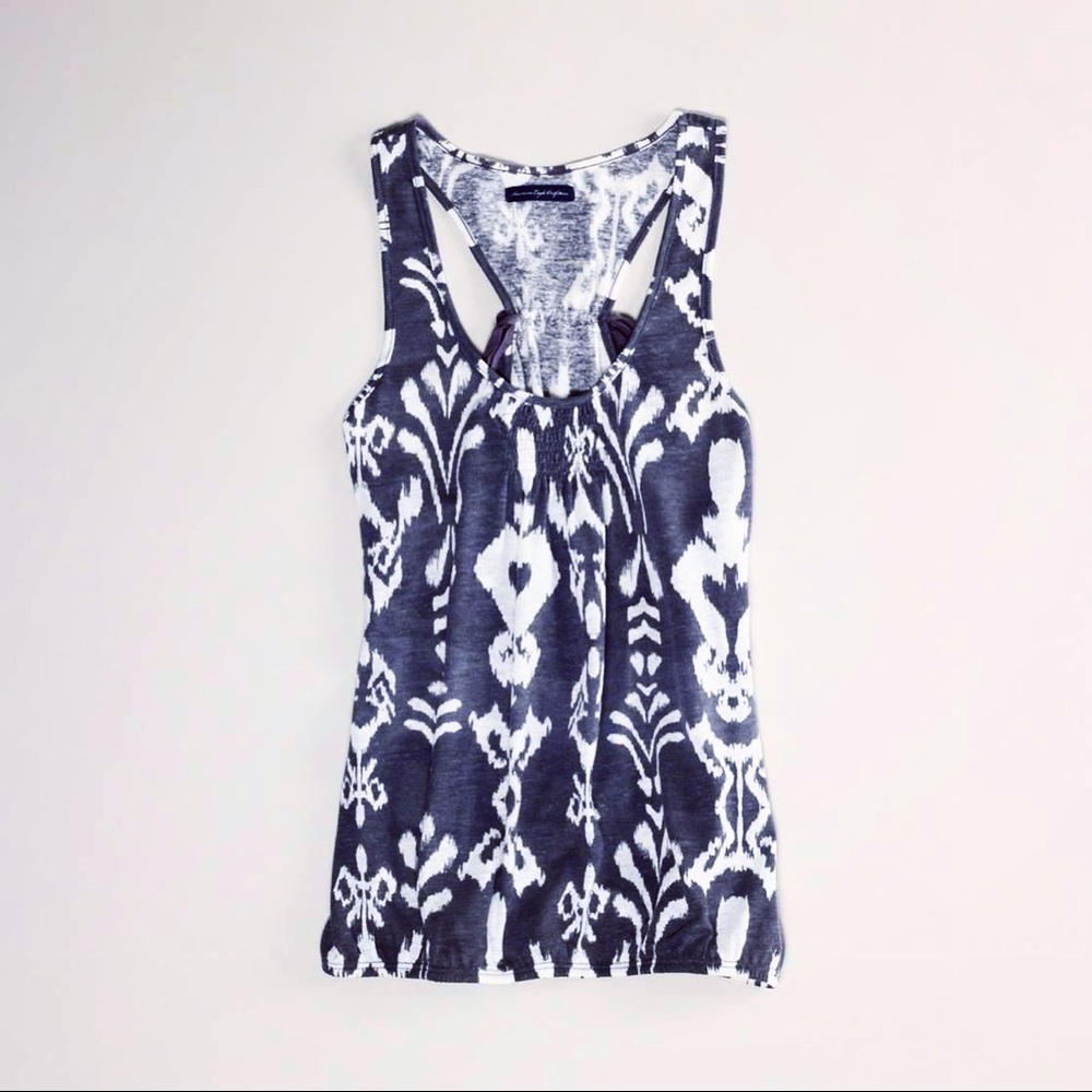 American Eagle Blue Printed Tank, M